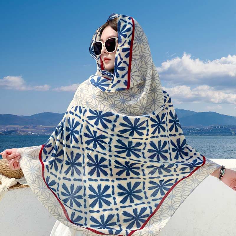 Pashmina Wrap Large - شال باشمينا مطبوع على الطراز الكوري،