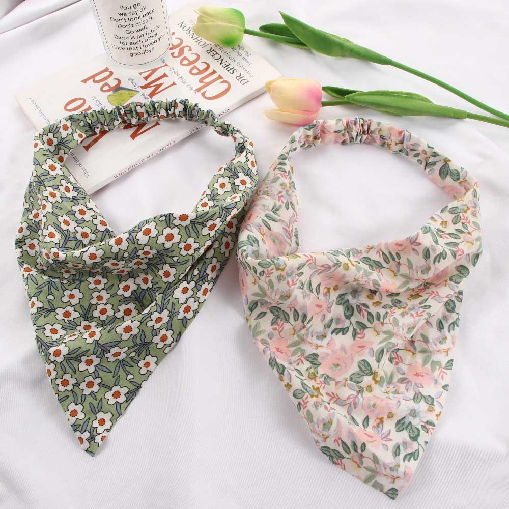 Head Wrap Turban - عصابات رأس جميلة مزينة بالزهور، إكسسوارات