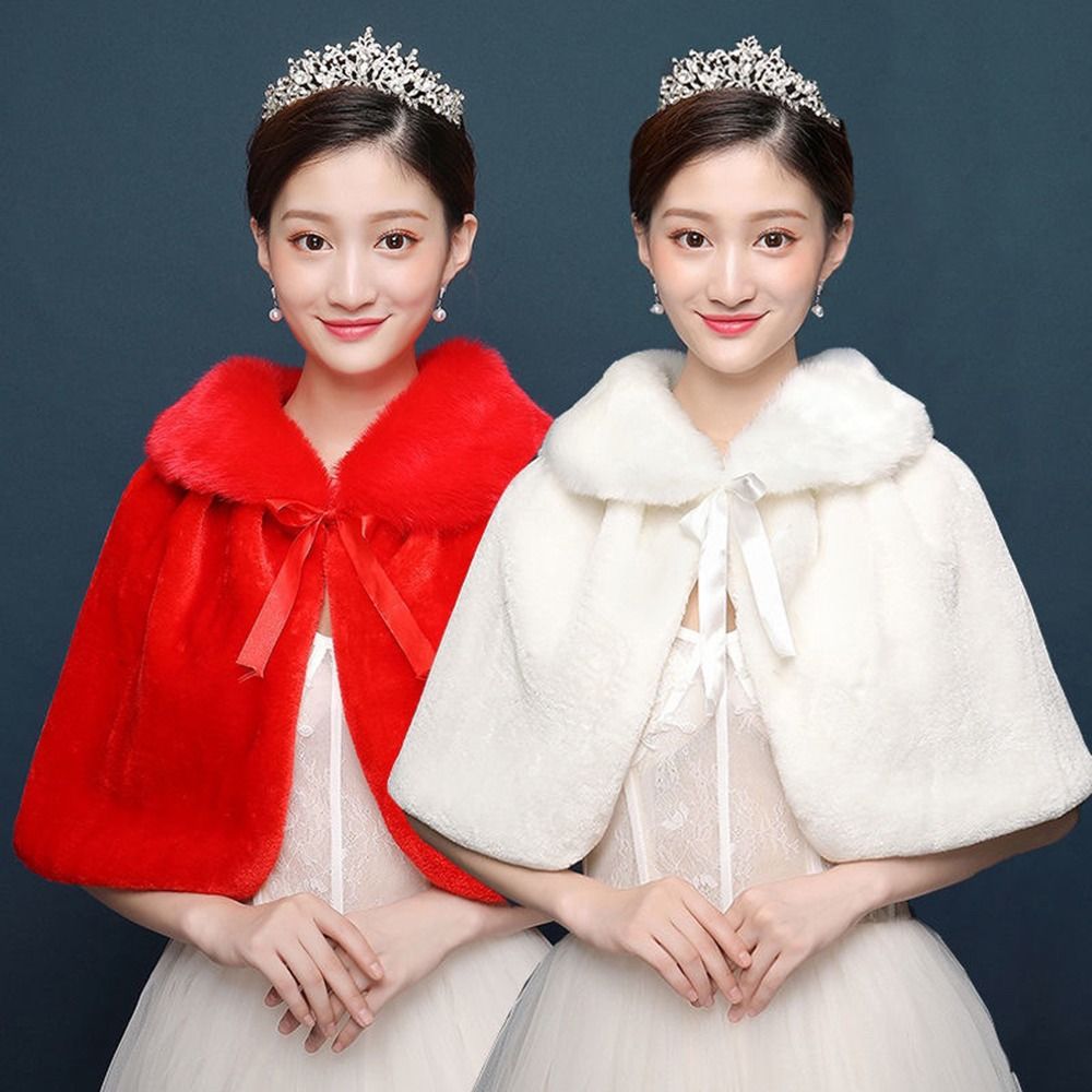 Stole Wedding Shawl - الأبيض المرأة الشتاء رشاقته أفخم التفاف