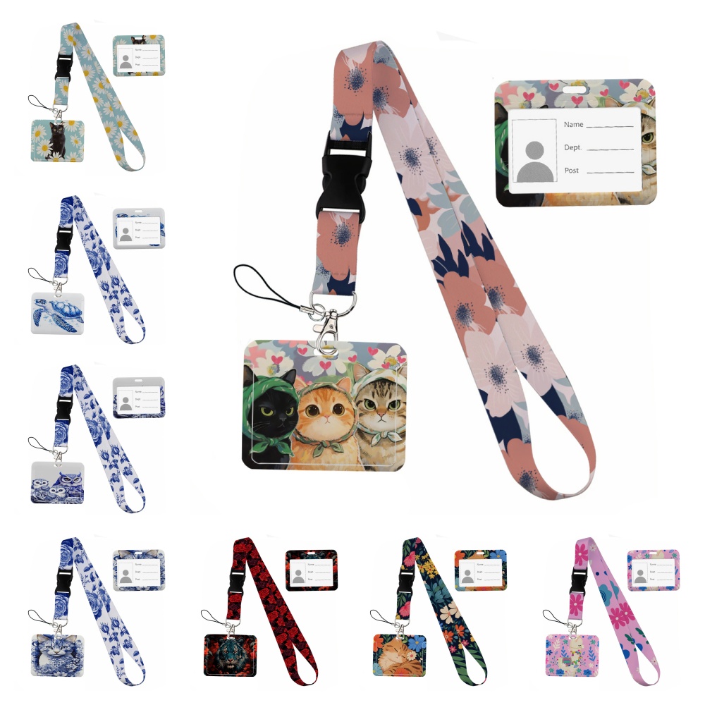 Lanyard Badge Holder - أشرطة تعليق مطبوعة بتصميم حيوانات صغيرة