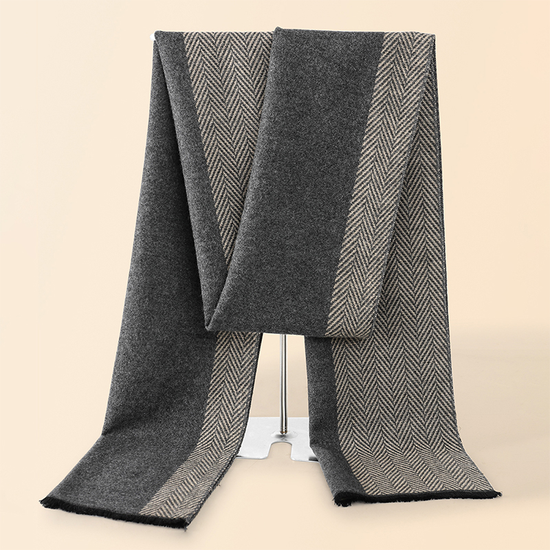 Muffler Men Wool - فاخر الشتاء الرجال وشاح شال دافئ