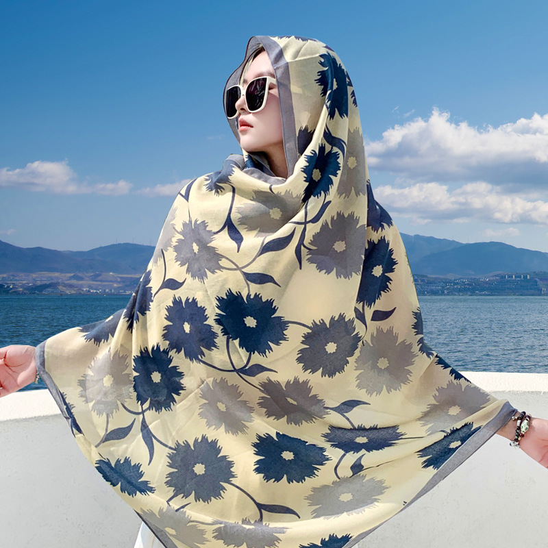 شال باشمينا مطبوع على الطراز ا - مراجعة Pashmina Wrap Large وسعره