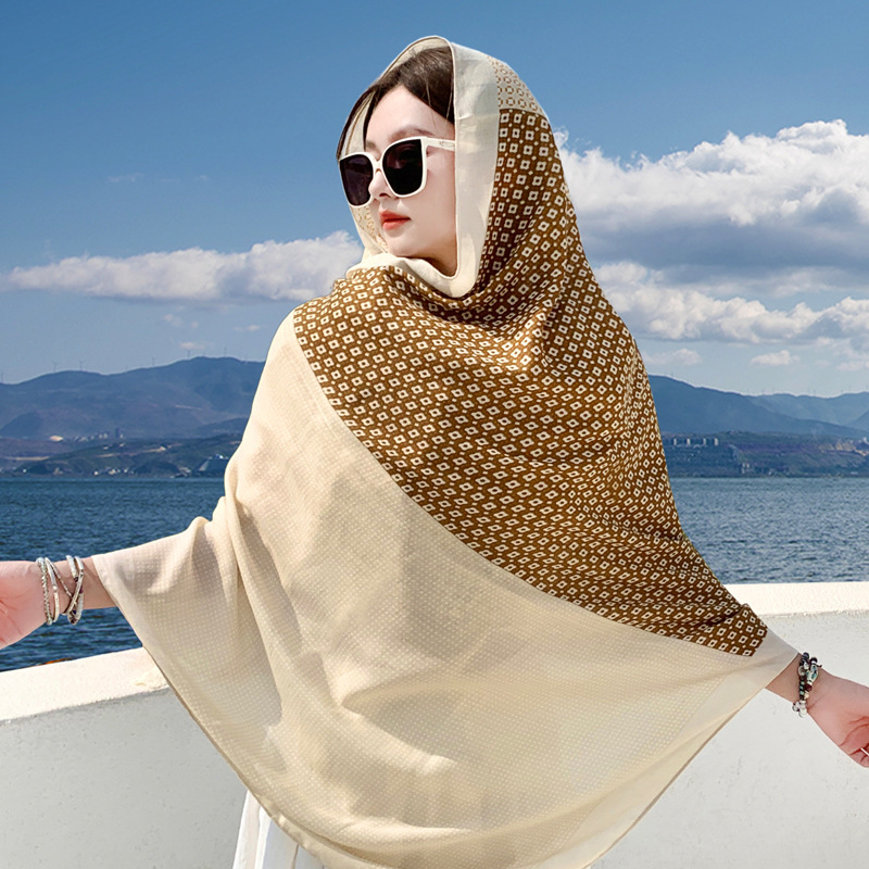شال باشمينا مطبوع على الطراز ا - مراجعة Pashmina Wrap Large وسعره
