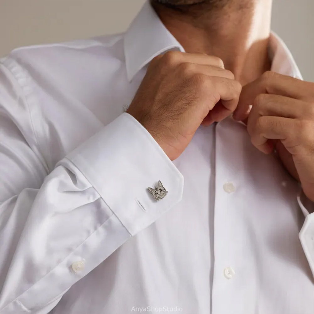 أزرار أكمام مخصصة بصور الحيوان - مراجعة Tie Clip Silver وسعره