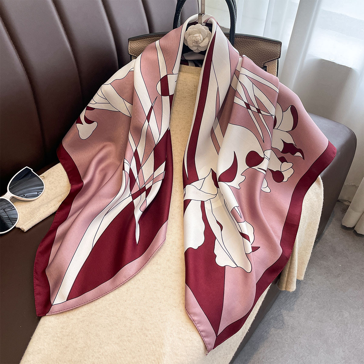 فاخر 90*90 سنتيمتر مربع وشاح ح - مراجعة Ascot Neck Scarf وسعره