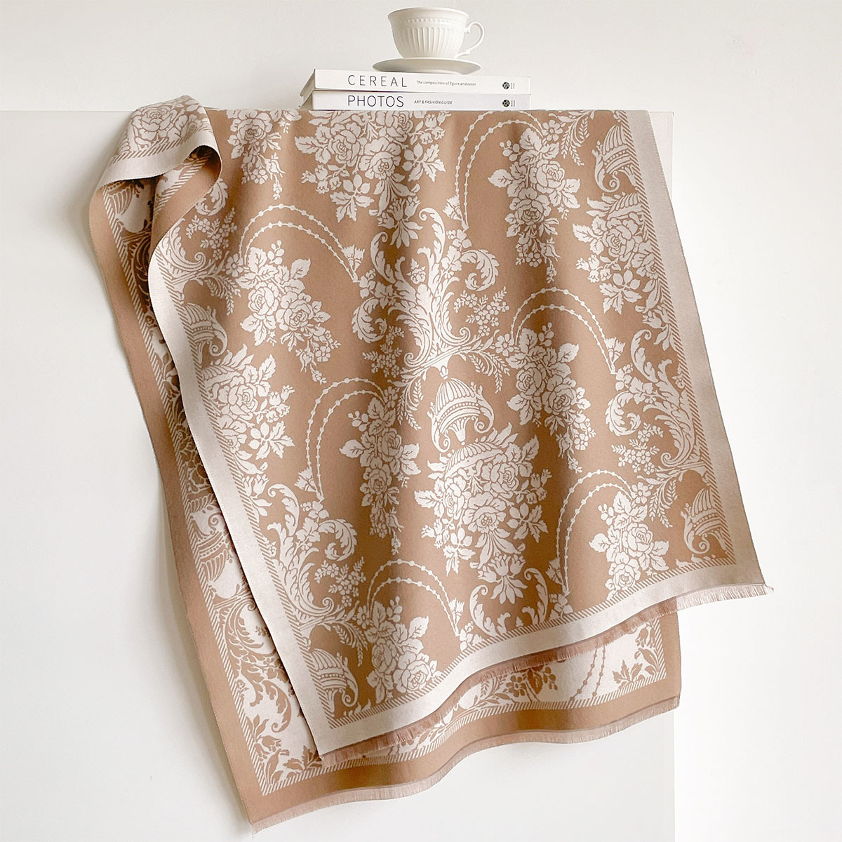 وشاح نسائي من الكشمير الصناعي  - مراجعة Pashmina Wrap Large وسعره