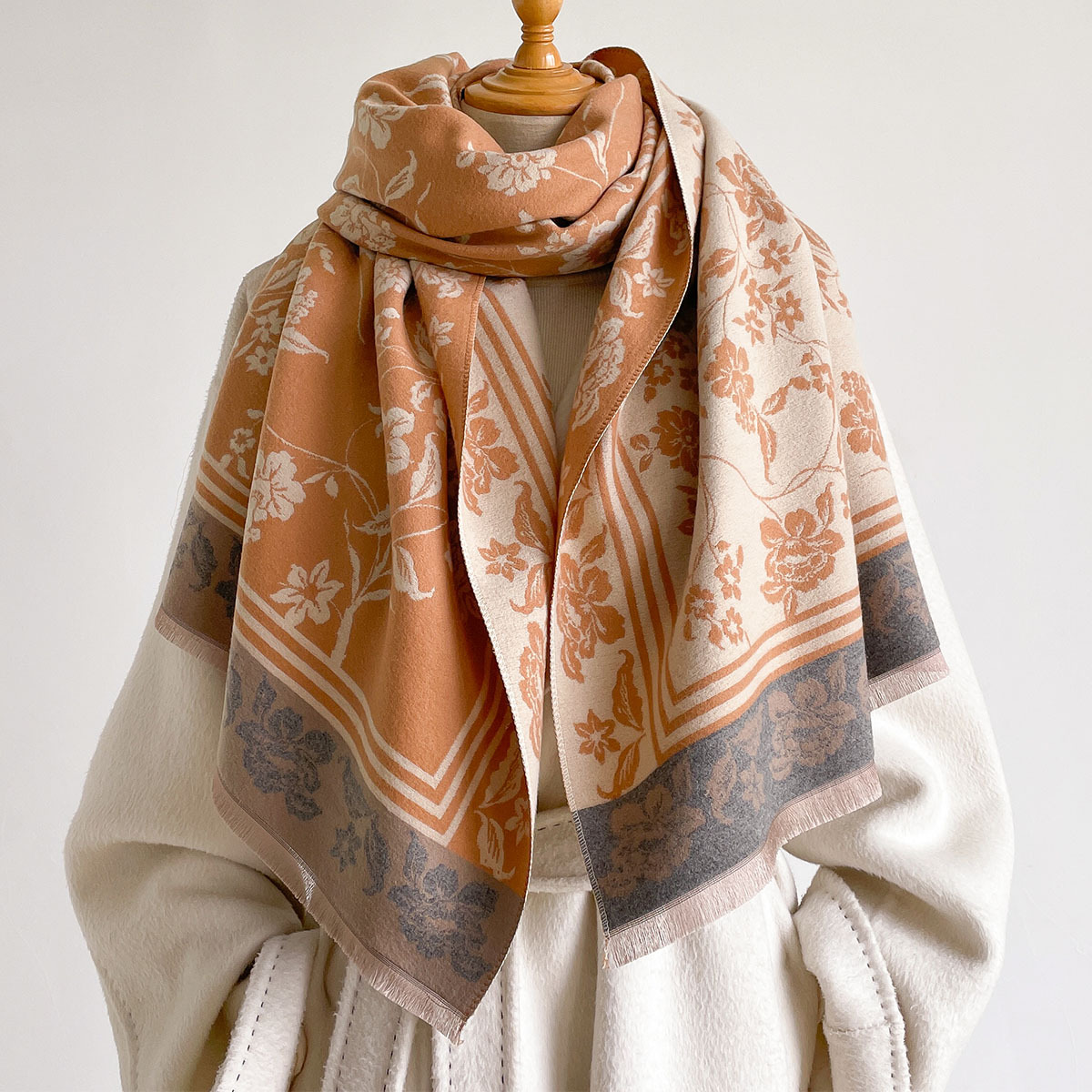 وشاح نسائي من الكشمير الصناعي، - مراجعة Pashmina Wrap Large وسعره