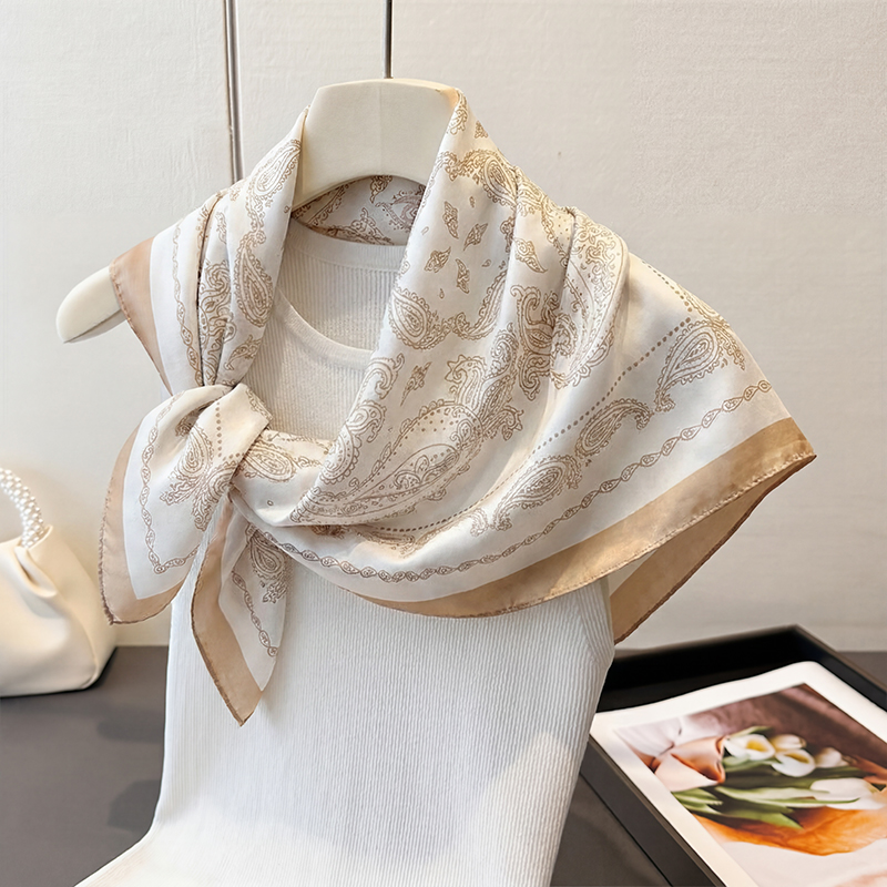وشاح مربع من الساتان الحريري ب - مراجعة Head Wrap Turban وسعره