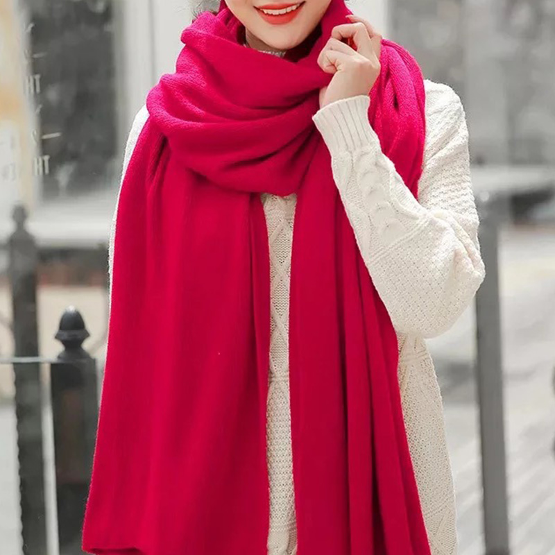 وشاح منسوج من خيوط الكشمير الص - مراجعة Muffler Men Wool وسعره