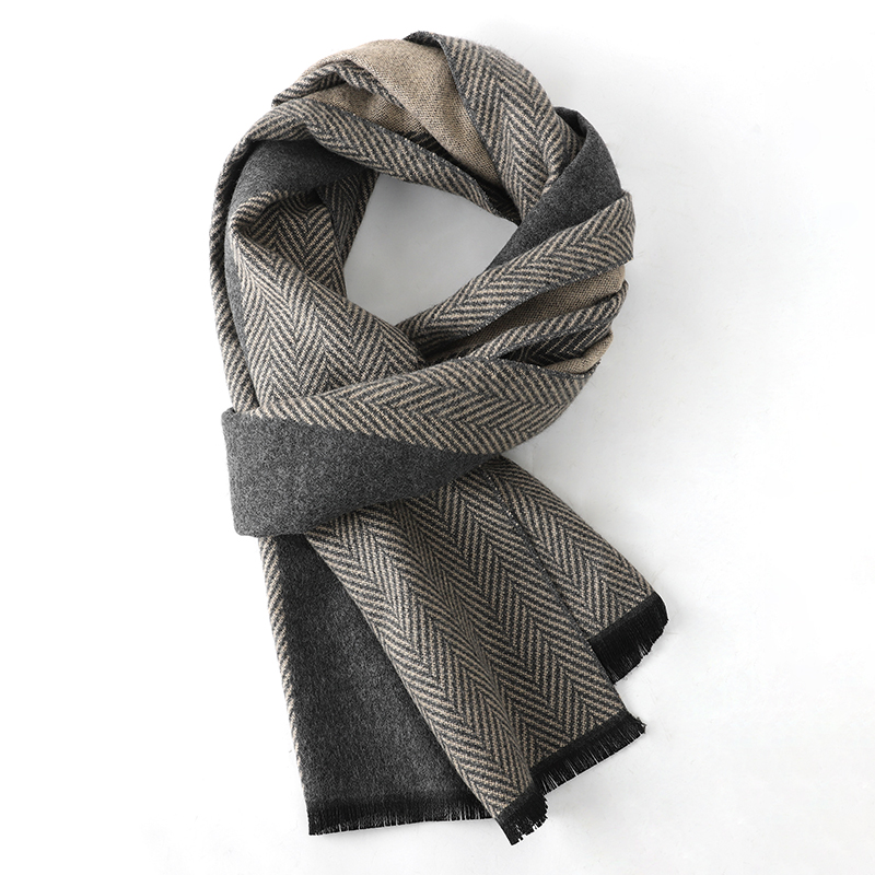 فاخر الشتاء الرجال وشاح شال دا - مراجعة Muffler Men Wool وسعره