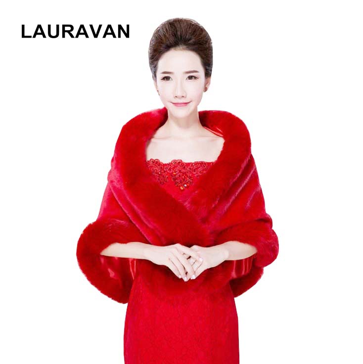 شالات زفاف حمراء شتوية من الفر - مراجعة Stole Wedding Shawl وسعره